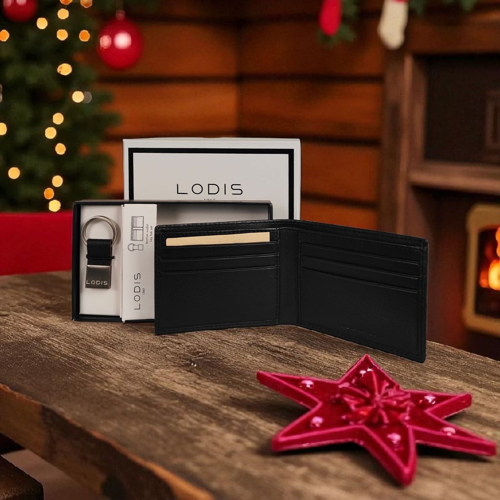Maison Men's Bifold + Key Fob Gift Set